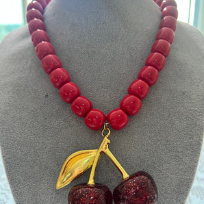 Collar Cherry Rojo